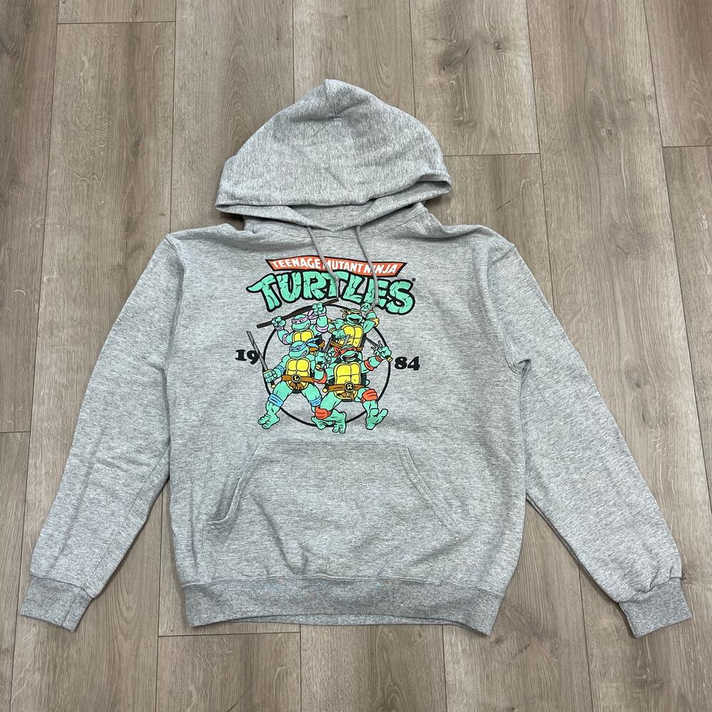 Teenage Mutant Ninja Turtles TMNT Retro “1984” Gray Hoodie size Medium M B18